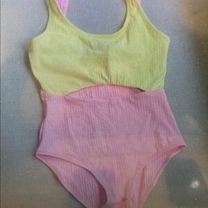Kids Two-Tone One Piece Swimsuit